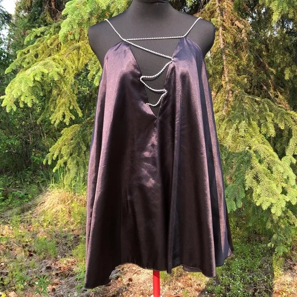 micro mini dress clubwear Scarlet Rouge Drop Waist Micro Mini Dress - M Size - Women's Dresses